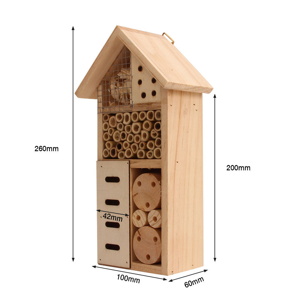 Hôtel à insectes en bois – Refuge pour abeilles, coccinelles & insectes utiles