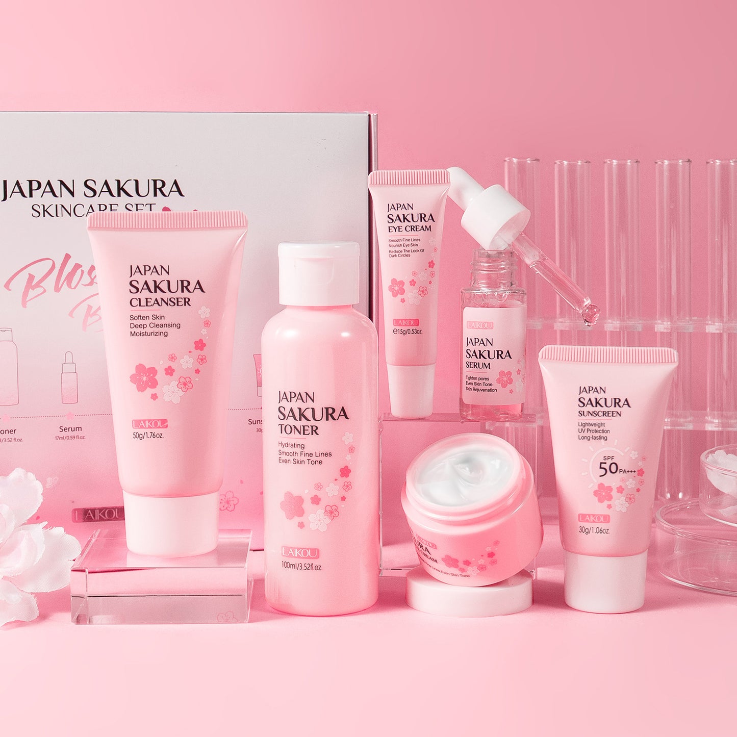Coffret Rituel Sakura – Soin du visage 6 pièces