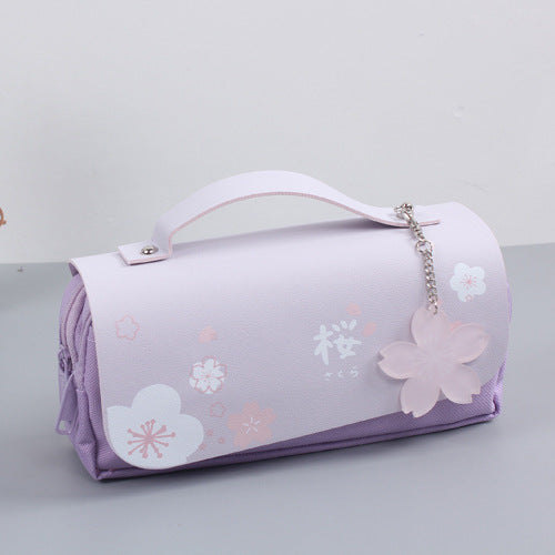 Trousse Sakura Zippée – Élégance & Rangement Fleuri