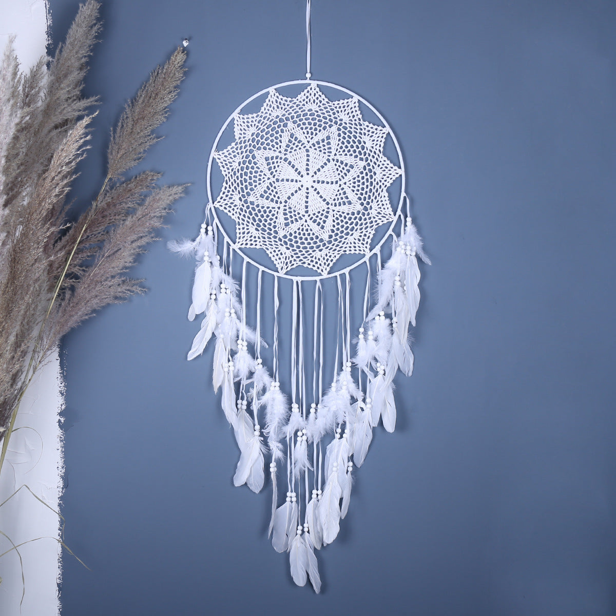 Attrape-rêve bohème – Déco murale apaisante & artisanale