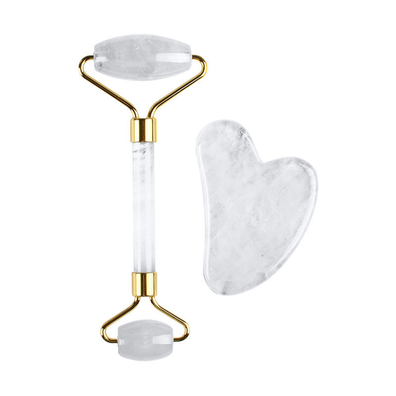 Coffret Gua Sha & Rouleau Visage – Cristaux Naturels