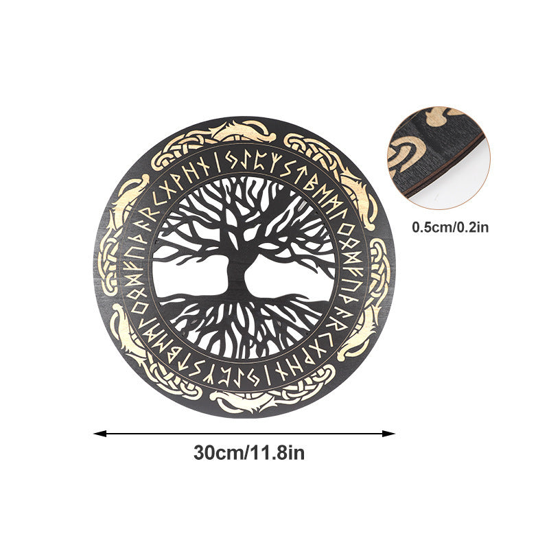 Décoration Murale Viking – Bois Sculpté Nordic | Ambiance Mystique & Ésotérique