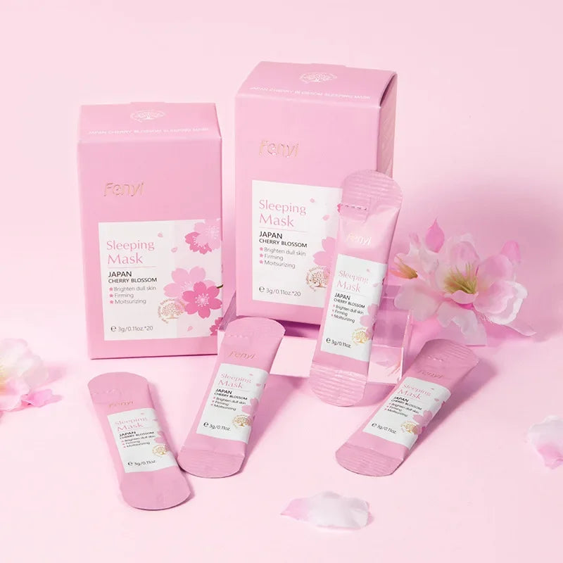 Japan Sakura Sleeping Whitening Facial Mask Oil-Control Moisturizer Shrink Pores Firming Brightening Anti Aging Korean Cosmetics