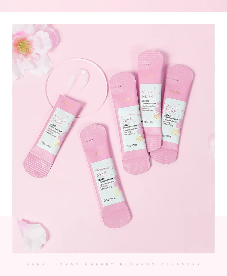 Japan Sakura Sleeping Whitening Facial Mask Oil-Control Moisturizer Shrink Pores Firming Brightening Anti Aging Korean Cosmetics