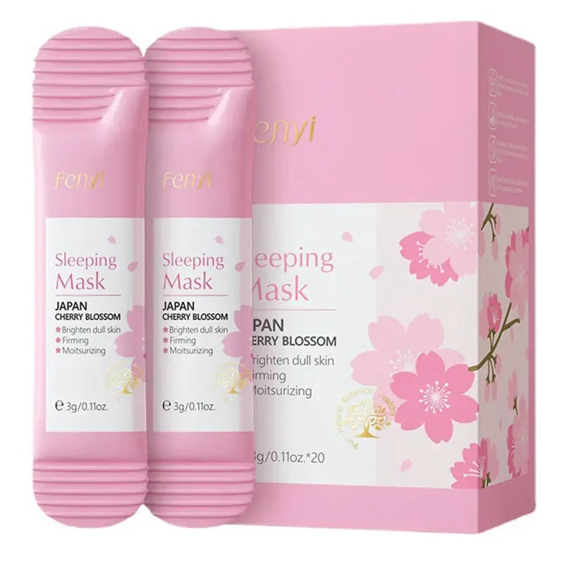 Japan Sakura Sleeping Whitening Facial Mask Oil-Control Moisturizer Shrink Pores Firming Brightening Anti Aging Korean Cosmetics