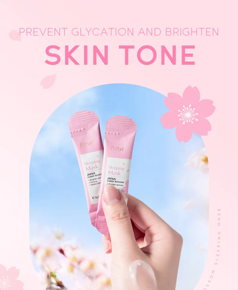 Japan Sakura Sleeping Whitening Facial Mask Oil-Control Moisturizer Shrink Pores Firming Brightening Anti Aging Korean Cosmetics