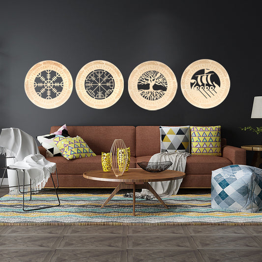 Décoration Murale Viking – Bois Sculpté Nordic | Ambiance Mystique & Ésotérique