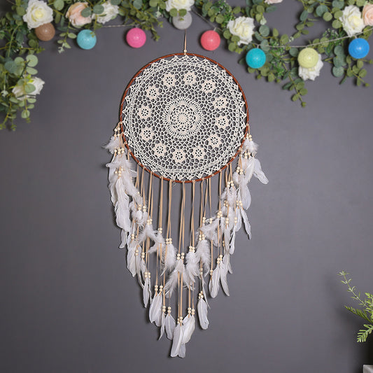 Attrape-rêve bohème – Déco murale apaisante & artisanale