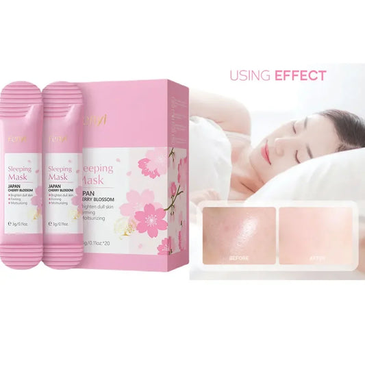 Japan Sakura Sleeping Whitening Facial Mask Oil-Control Moisturizer Shrink Pores Firming Brightening Anti Aging Korean Cosmetics